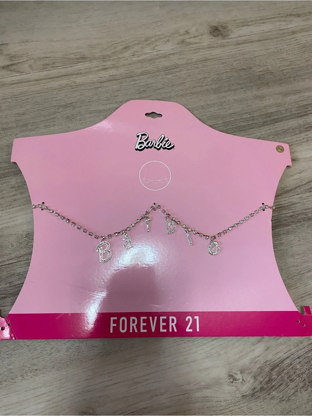 Crystal 'Barbie' Letter Chain Belt BARBIE forever 21 - NWT